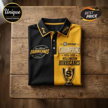 Wellington Hurricanes 2026 Super Rugby Pacific Champions Polo Shirt