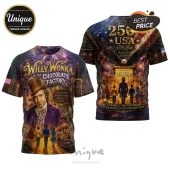 Willy Wonka x USA 250th Anniversary Patriotic Collectible Graphic T-Shirt