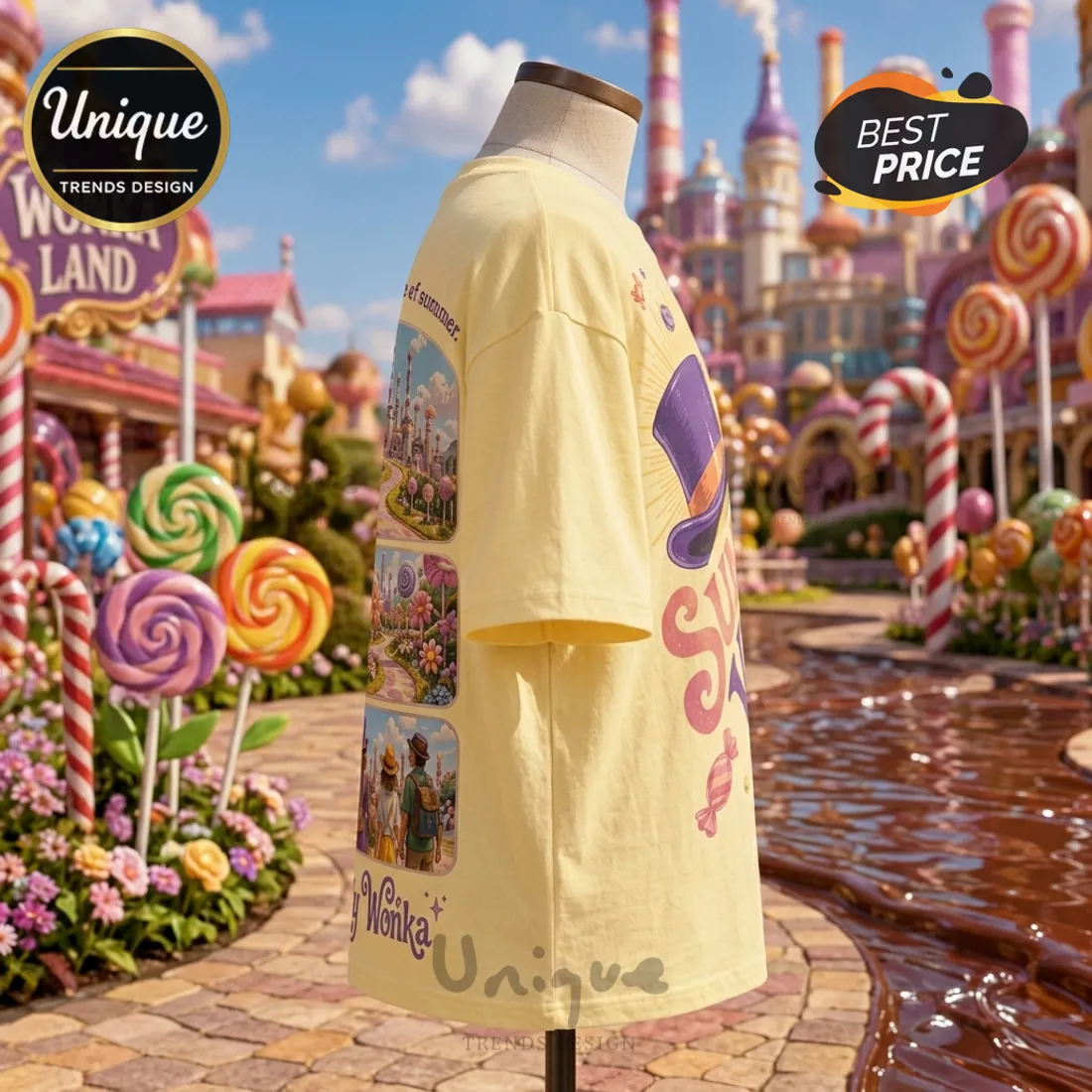 Willy Wonka Yellow Summer Vibes T-Shirt Willy Wonka Yellow Summer Vibes T-Shirt