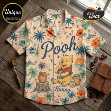 Winnie the Pooh Summer Tropical Hawaiian Shirt Winnie the Pooh Summer Tropical Hawaiian Shirt