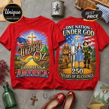 Wizard of Oz One Nation Under God Red T-Shirt