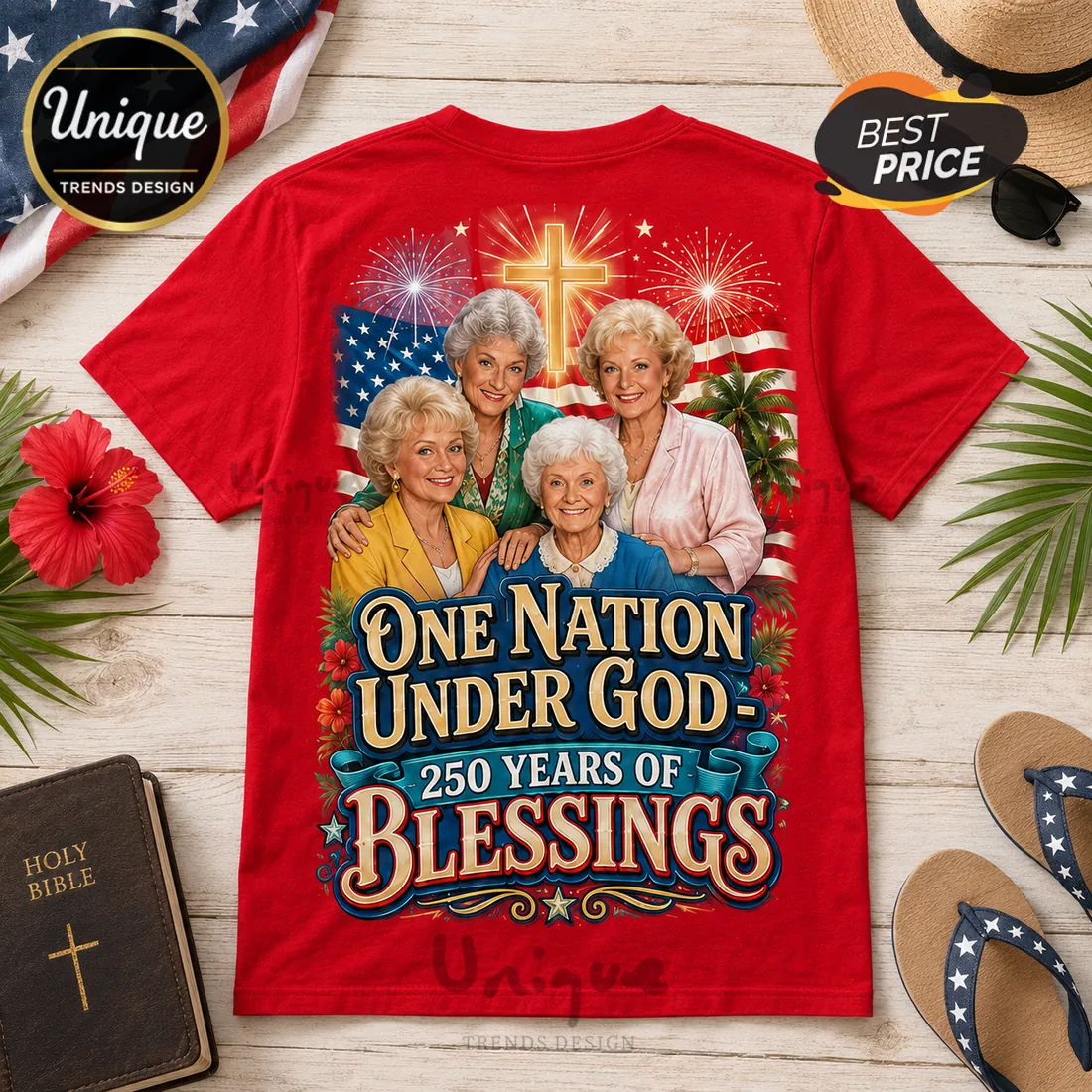 Wizard of Oz One Nation Under God Red T-Shirt Wizard of Oz One Nation Under God Red T-Shirt