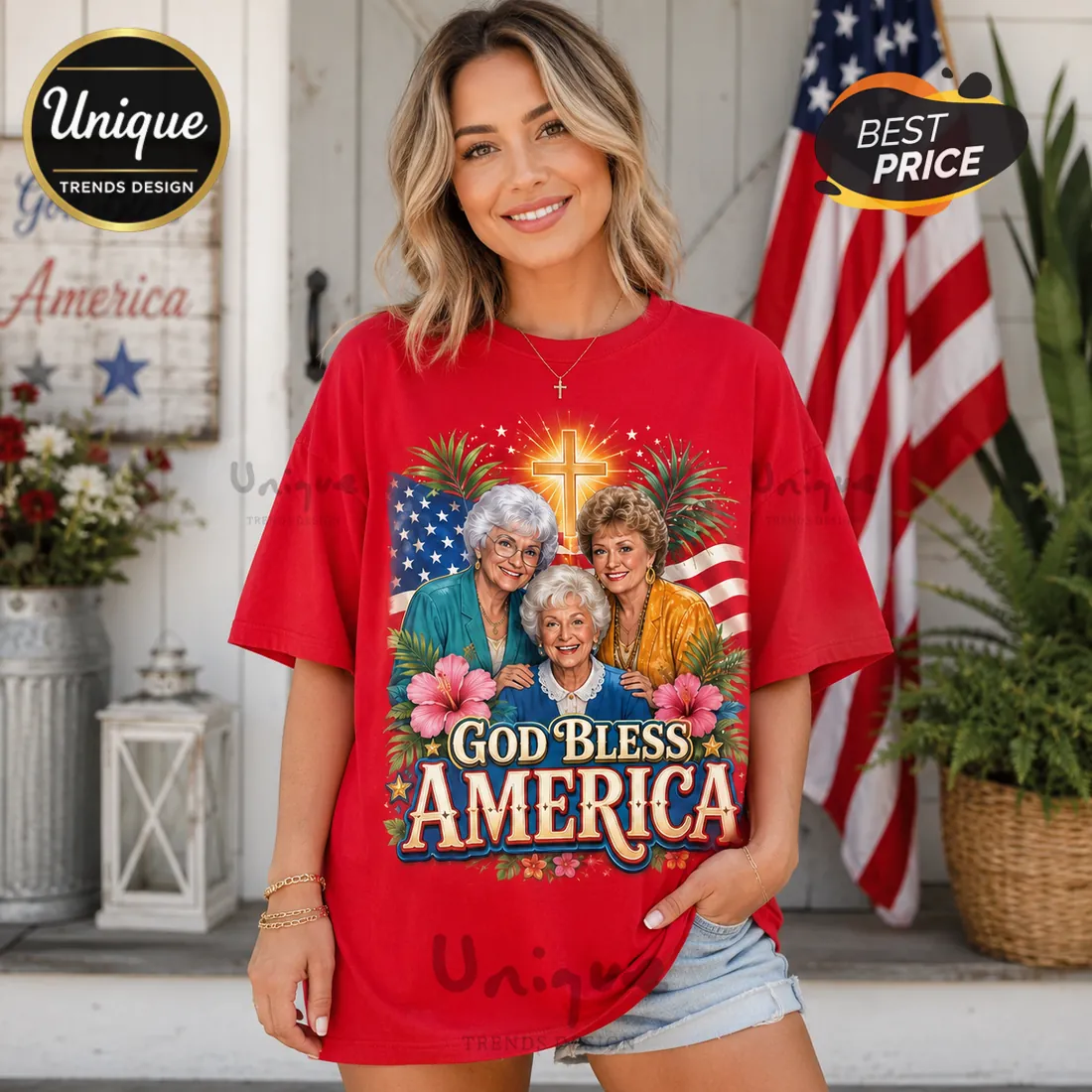 Wizard of Oz One Nation Under God Red T-Shirt Wizard of Oz One Nation Under God Red T-Shirt