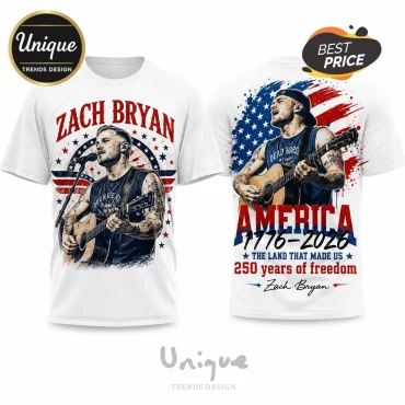 Zach Bryan 1776-2026 America Freedom T-Shirt