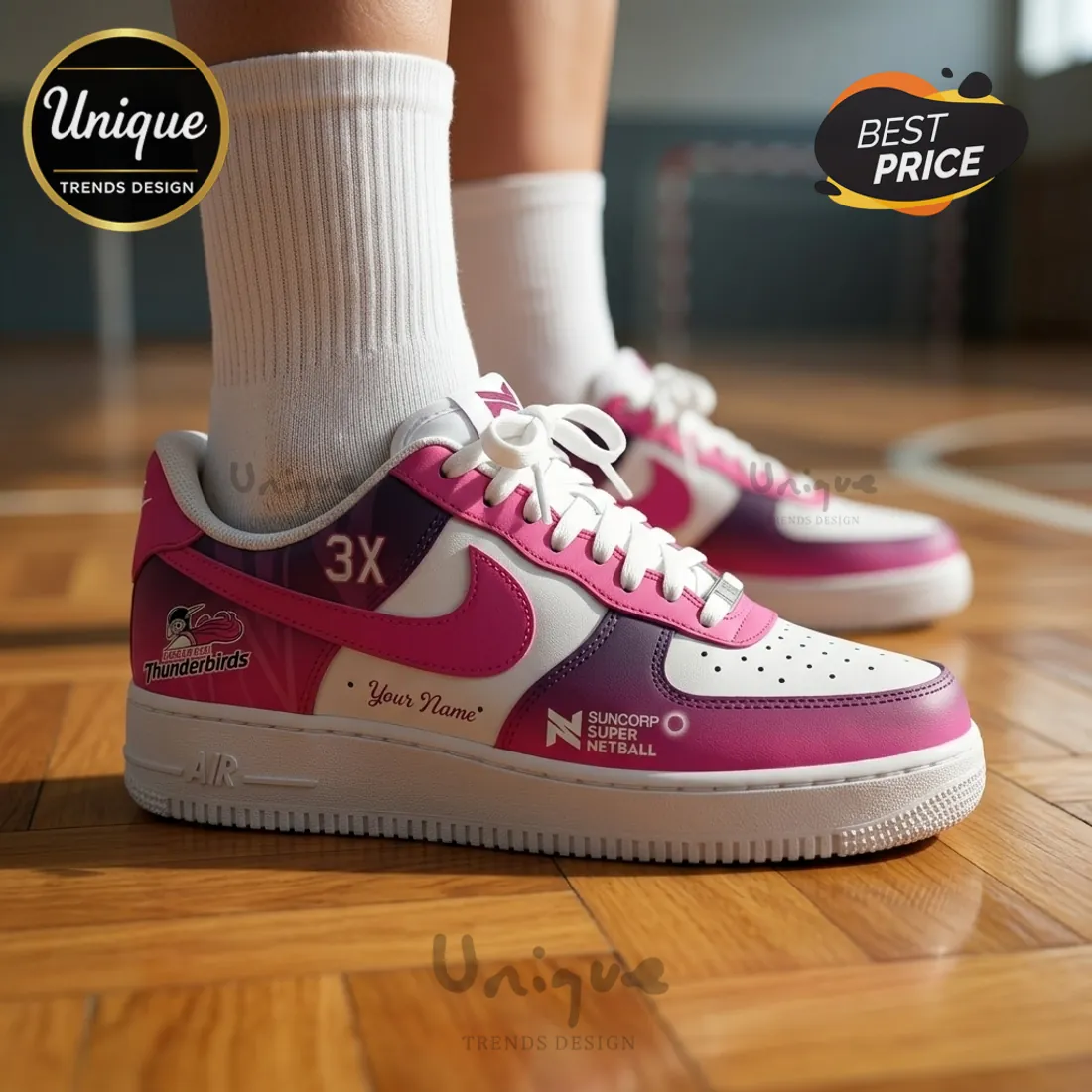 Adelaide Thunderbirds Suncorp Super Netball Champions Air Force Sneakers Adelaide Thunderbirds Suncorp Super Netball Champions Air Force Sneakers