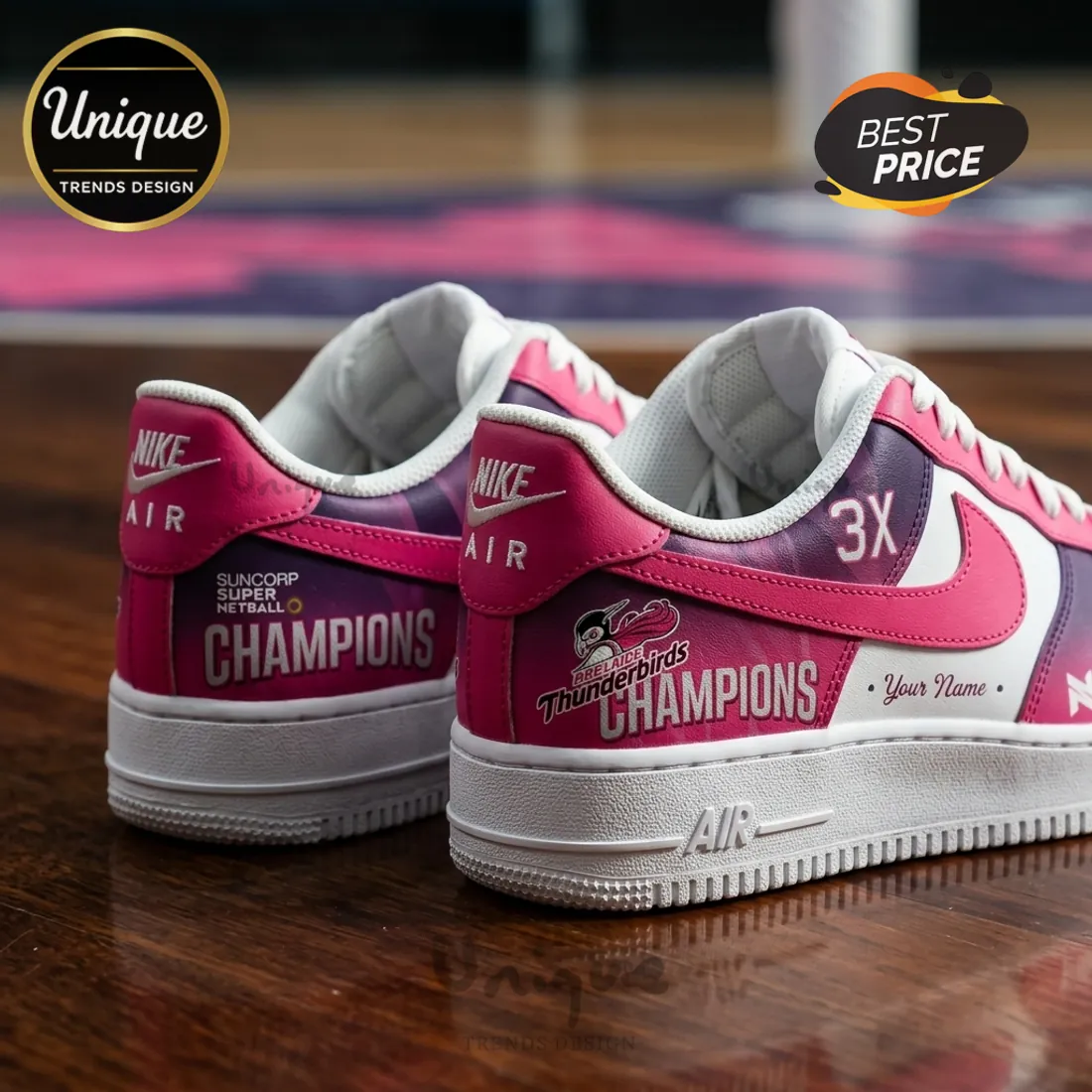 Adelaide Thunderbirds Suncorp Super Netball Champions Air Force Sneakers Adelaide Thunderbirds Suncorp Super Netball Champions Air Force Sneakers