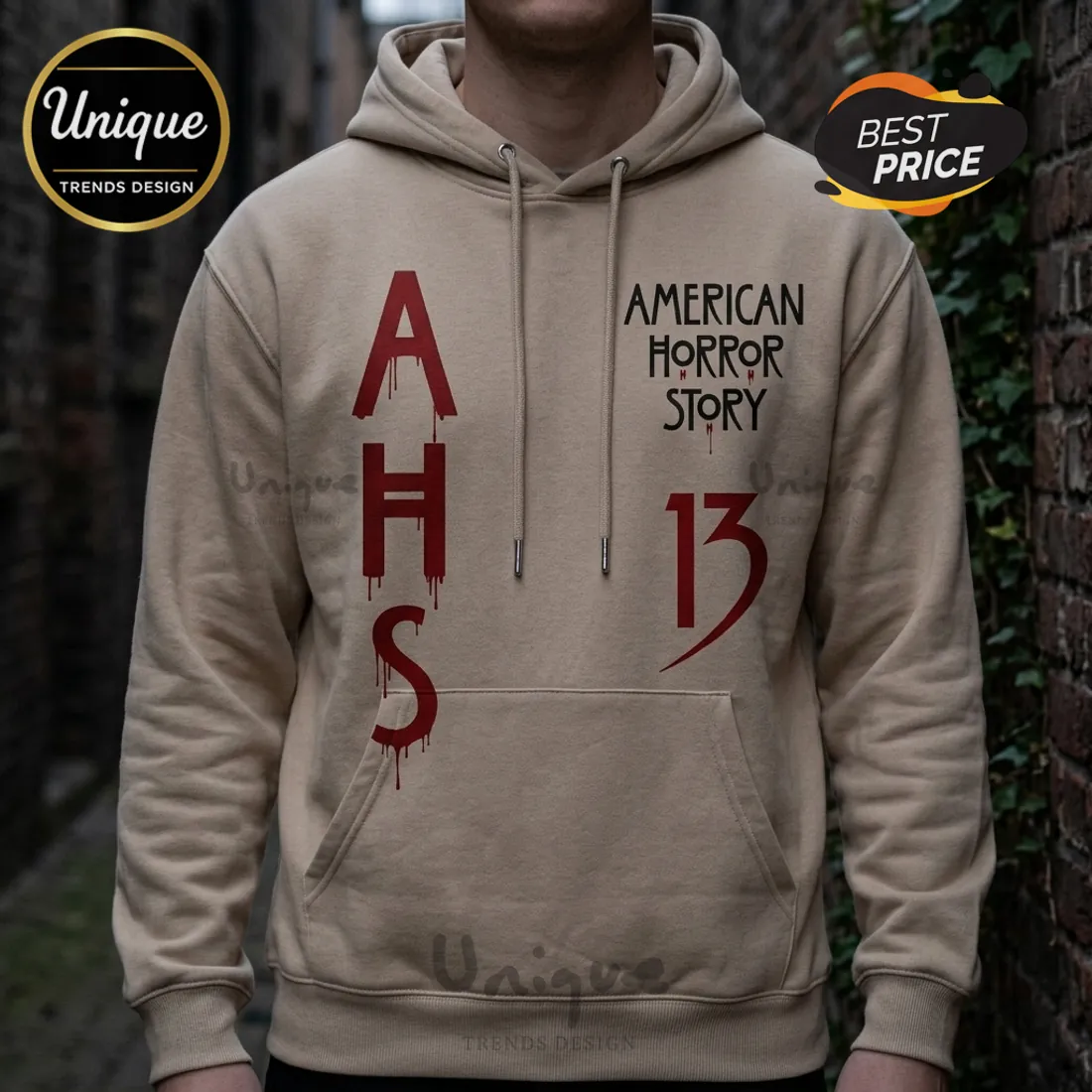 American Horror Story 13 Logo Sand Pullover Hoodie American Horror Story 13 Logo Sand Pullover Hoodie