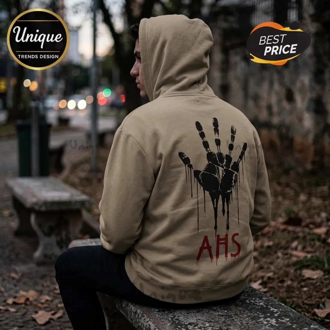 American Horror Story 13 Logo Sand Pullover Hoodie American Horror Story 13 Logo Sand Pullover Hoodie