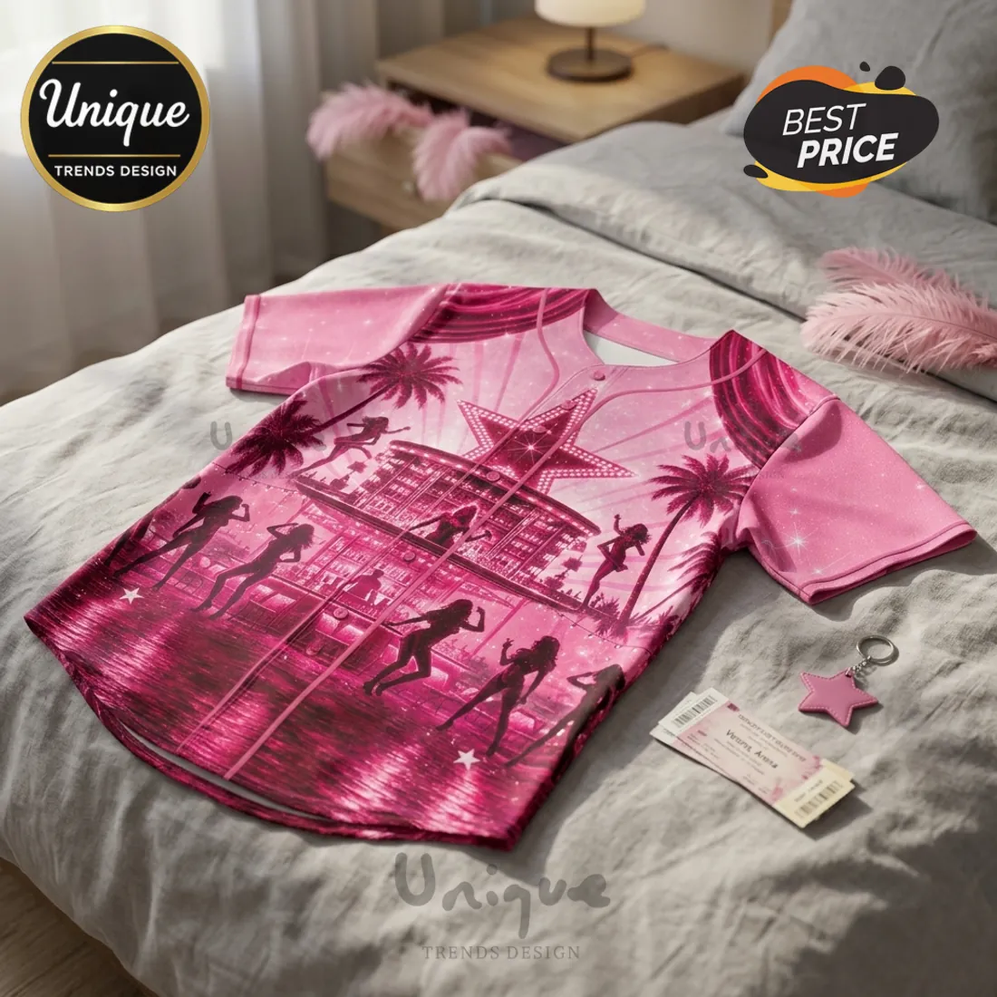 Anna Million Dollar Babe 2026 Tour Pink Baseball Jersey Anna Million Dollar Babe 2026 Tour Pink Baseball Jersey