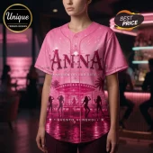 Anna Million Dollar Babe 2026 Tour Pink Baseball Jersey