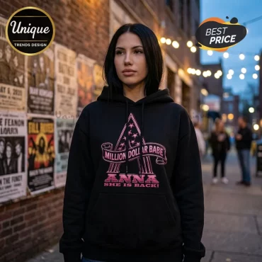 ANNA Million Dollar Babe Tour 2026 Black Pullover Hoodie