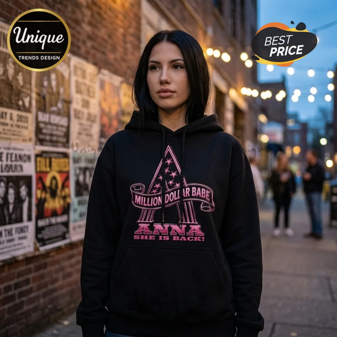 ANNA Million Dollar Babe Tour 2026 Black Pullover Hoodie ANNA Million Dollar Babe Tour 2026 Black Pullover Hoodie