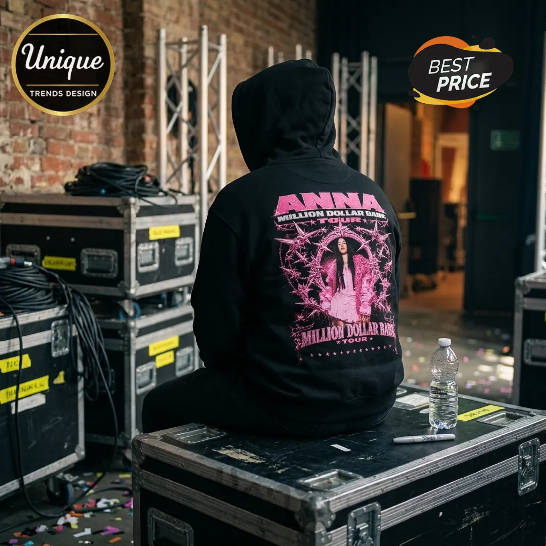 ANNA Million Dollar Babe Tour 2026 Black Pullover Hoodie ANNA Million Dollar Babe Tour 2026 Black Pullover Hoodie