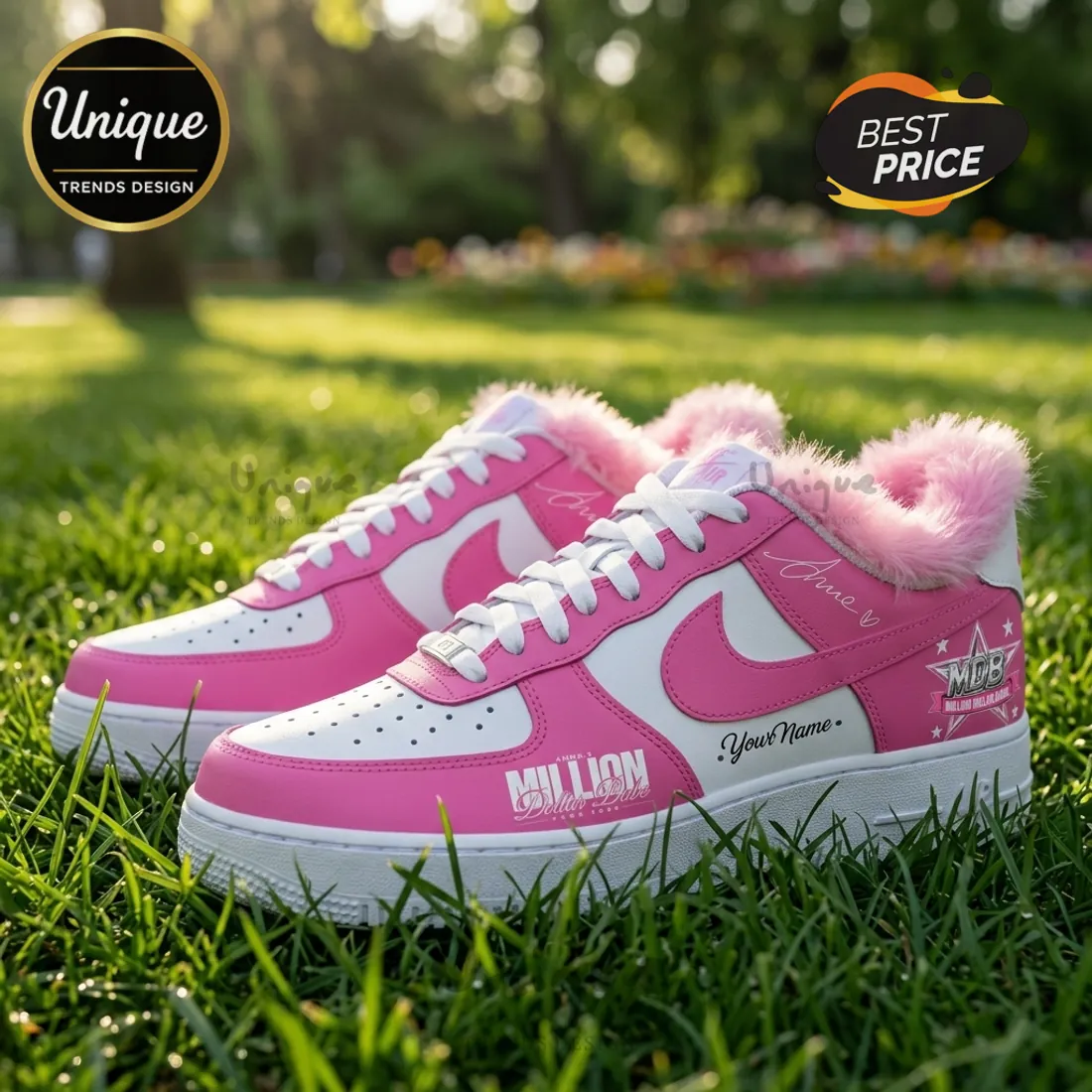Anna Million Dollar Babe Tour 2026 Pink Custom Air Force 1 Sneakers Anna Million Dollar Babe Tour 2026 Pink Custom Air Force 1 Sneakers