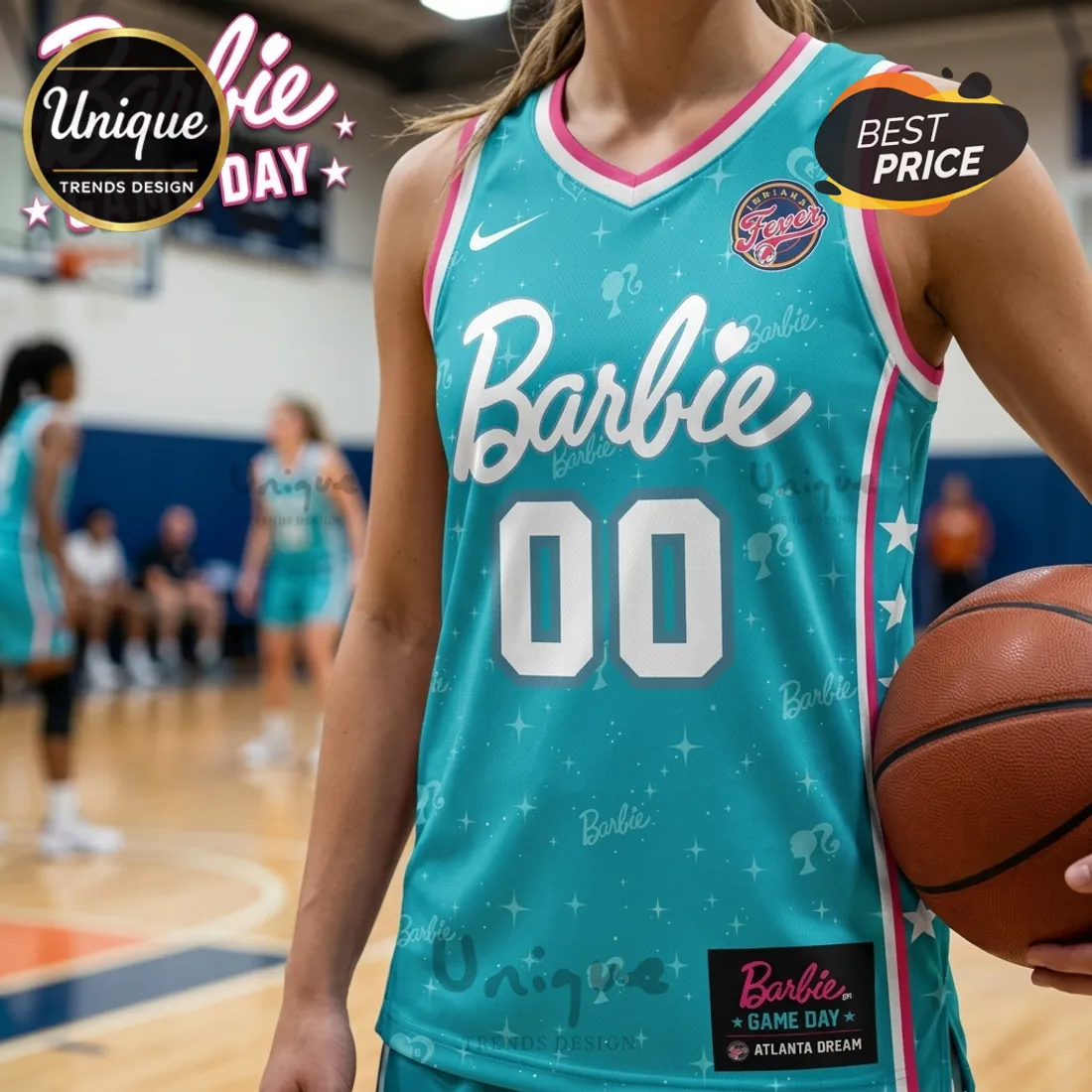 Barbie x Indiana Fever WNBA 2026 Blue Basketball Jersey Barbie x Indiana Fever WNBA 2026 Blue Basketball Jersey