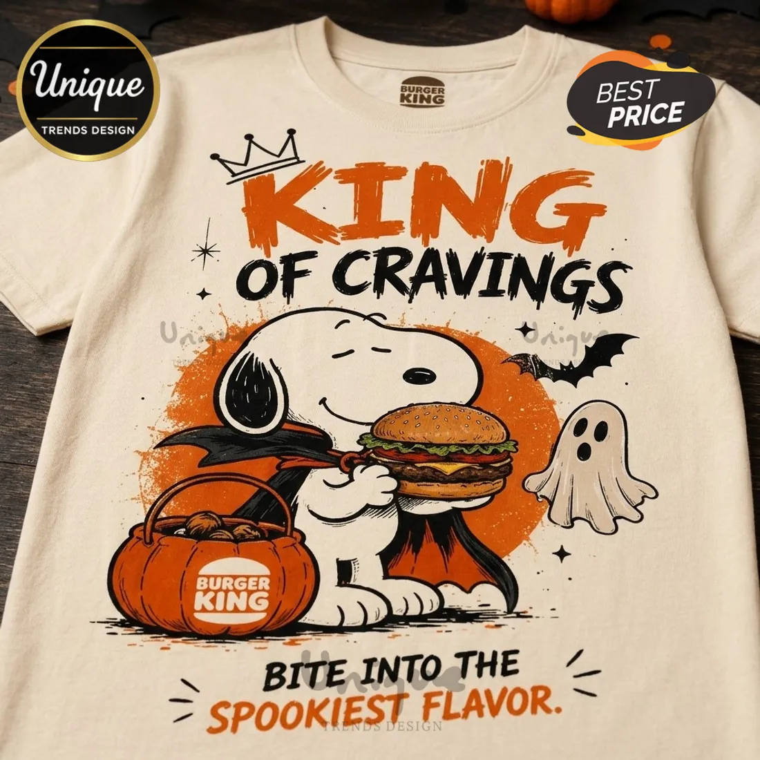 Burger King x Snoopy Home of the Whopper Halloween T-Shirt Burger King x Snoopy Home of the Whopper Halloween T-Shirt