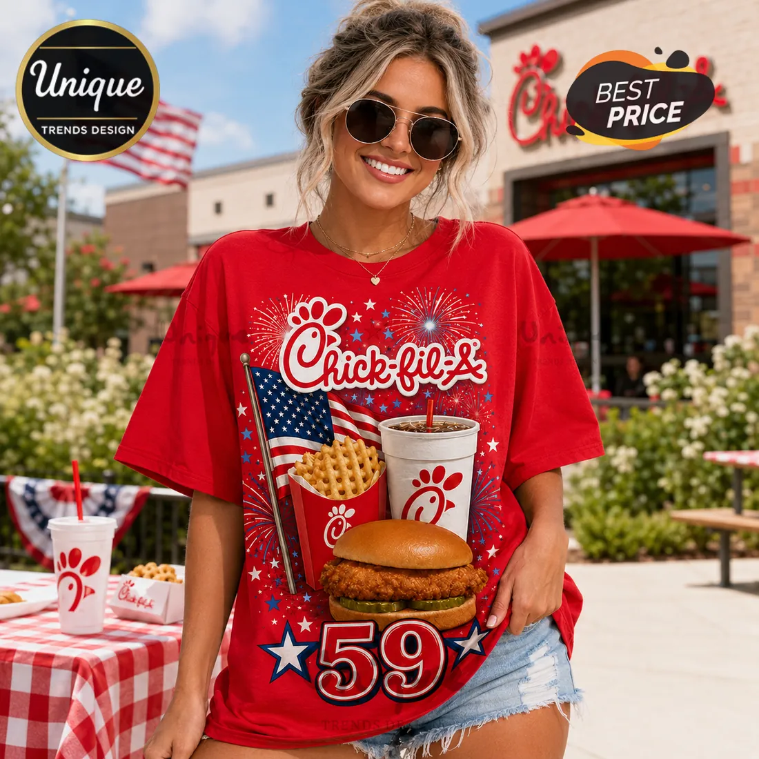 Chick-fil-A 59th Anniversary Red T-Shirt Chick-fil-A 59th Anniversary Red T-Shirt
