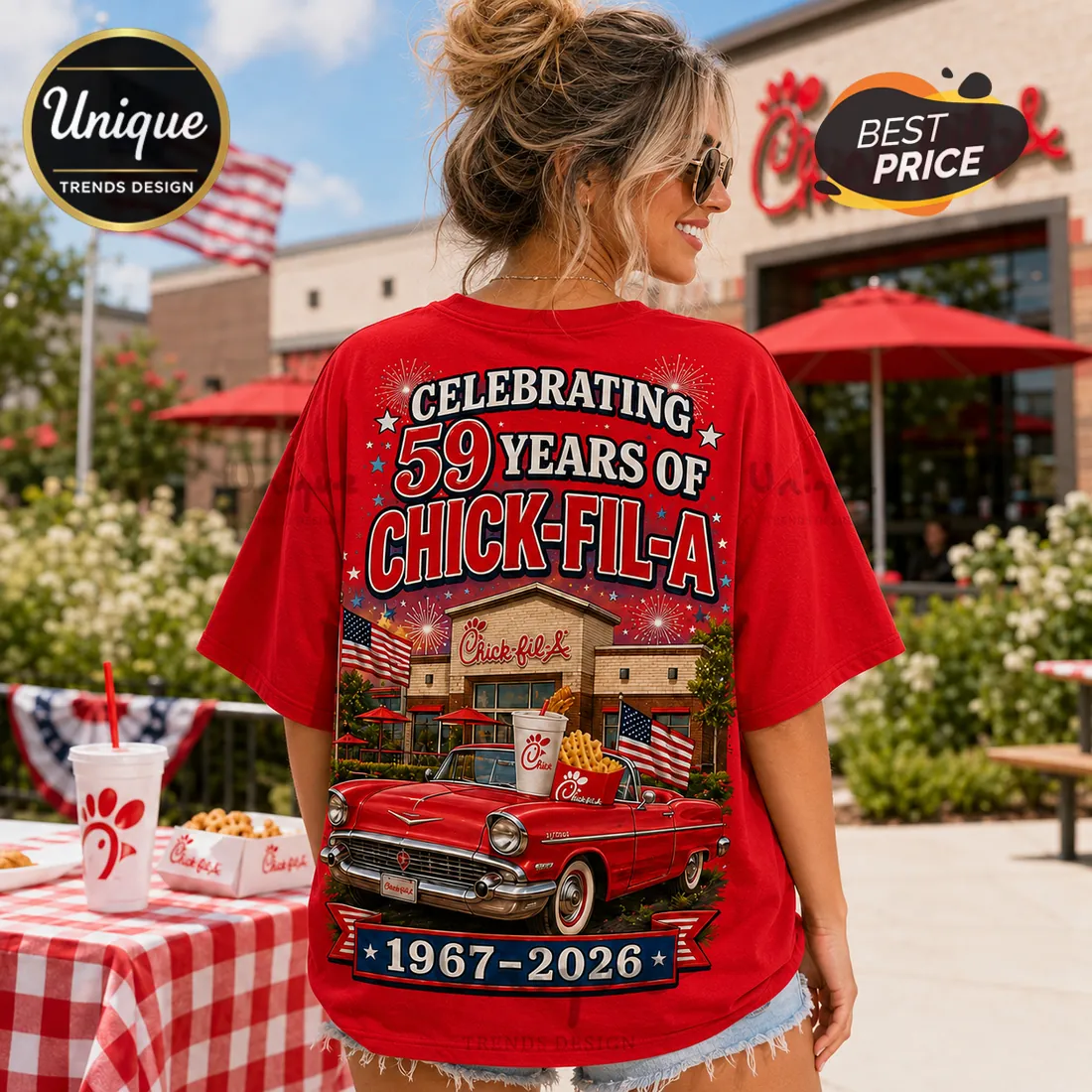 Chick-fil-A 59th Anniversary Red T-Shirt Chick-fil-A 59th Anniversary Red T-Shirt