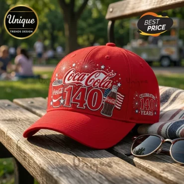 Coca Cola 140th Anniversary Red Baseball Cap Coca Cola 140th Anniversary Red Baseball Cap
