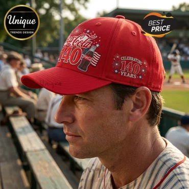 Coca Cola 140th Anniversary Red Baseball Cap