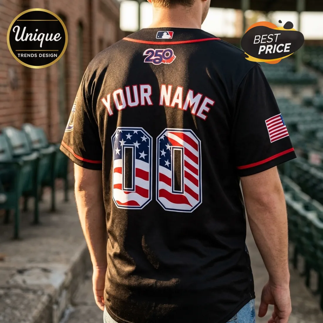 Columbus Clippers USA 250th Anniversary Personalized Baseball Jersey Columbus Clippers USA 250th Anniversary Personalized Baseball Jersey