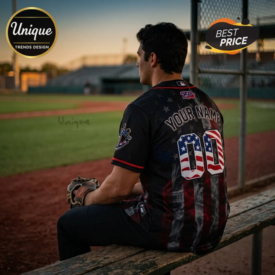 Columbus Clippers USA 250th Anniversary Personalized Baseball Jersey Columbus Clippers USA 250th Anniversary Personalized Baseball Jersey