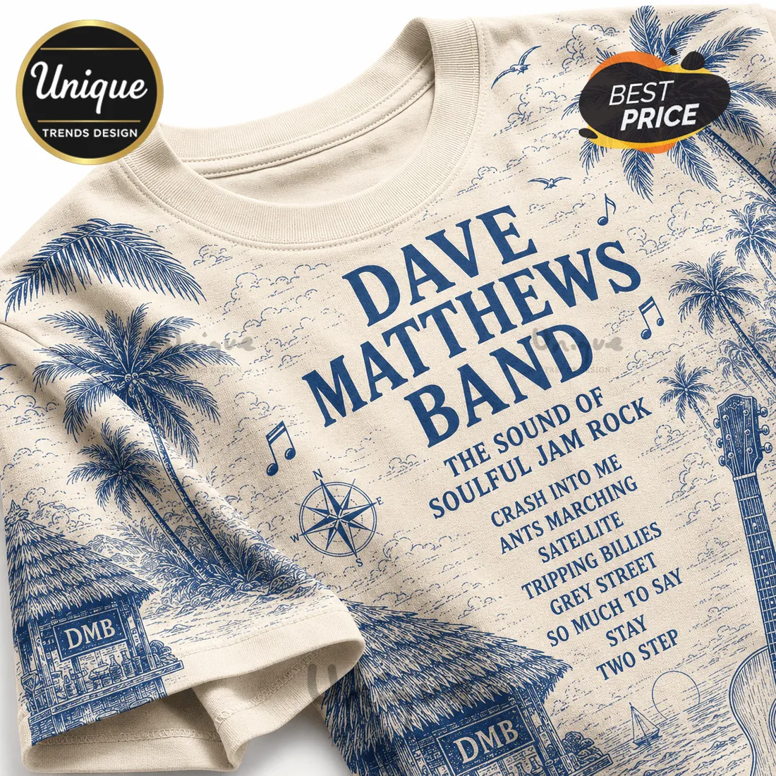 Dave Matthews Band Coastal Blue T-Shirt Dave Matthews Band Coastal Blue T-Shirt