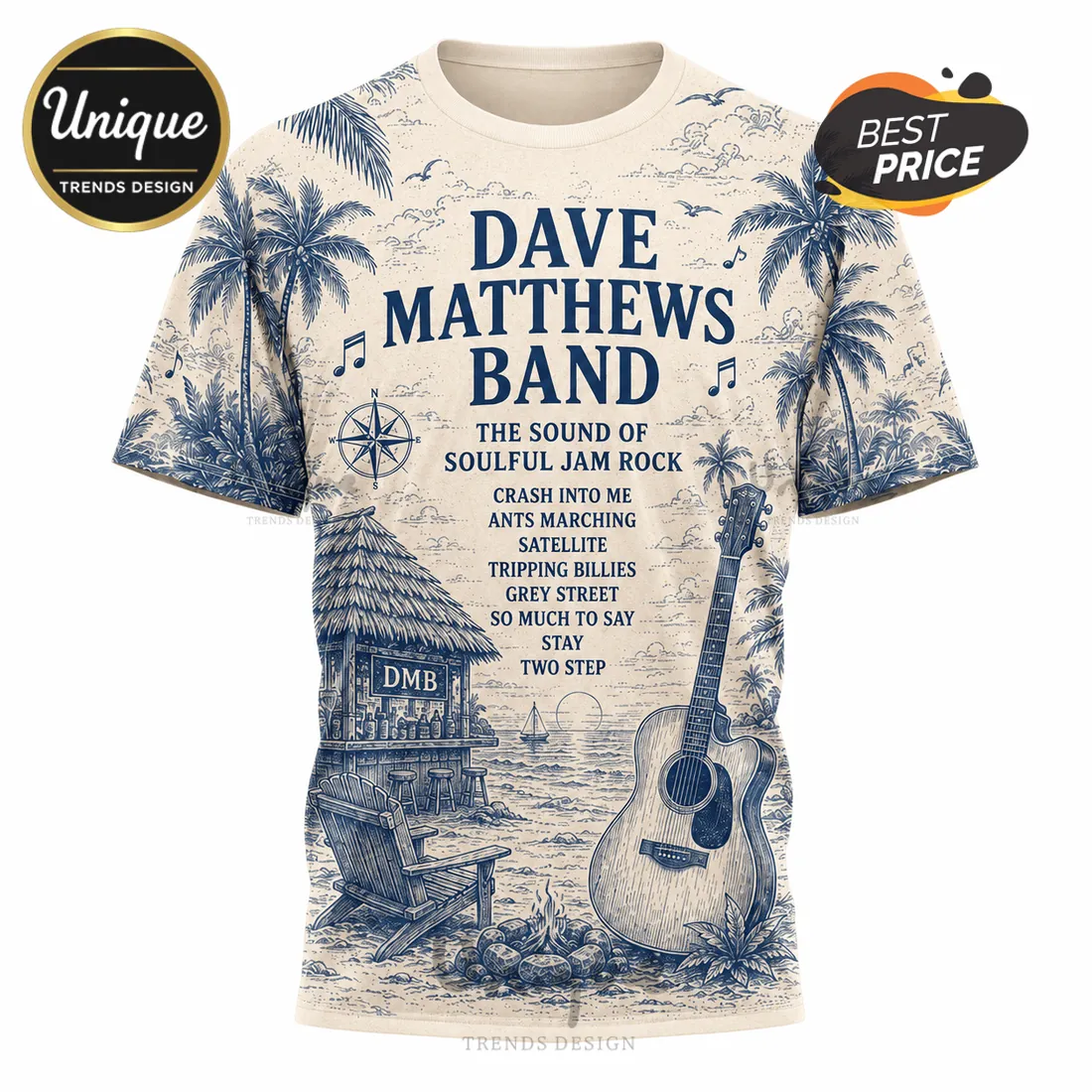 Dave Matthews Band Coastal Blue T-Shirt Dave Matthews Band Coastal Blue T-Shirt