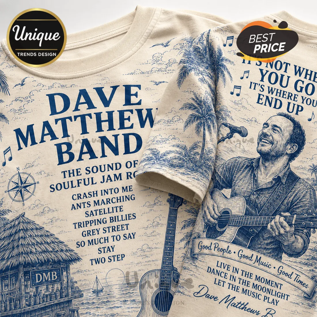 Dave Matthews Band Coastal Blue T-Shirt Dave Matthews Band Coastal Blue T-Shirt