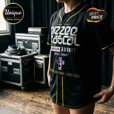 Dizzee Rascal We Want Bass 2026 Black Music Tour Baseball Jersey