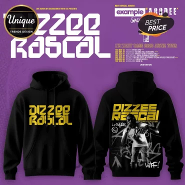 Dizzee Rascal We Want Bass AU NZ Tour Black Hoodie