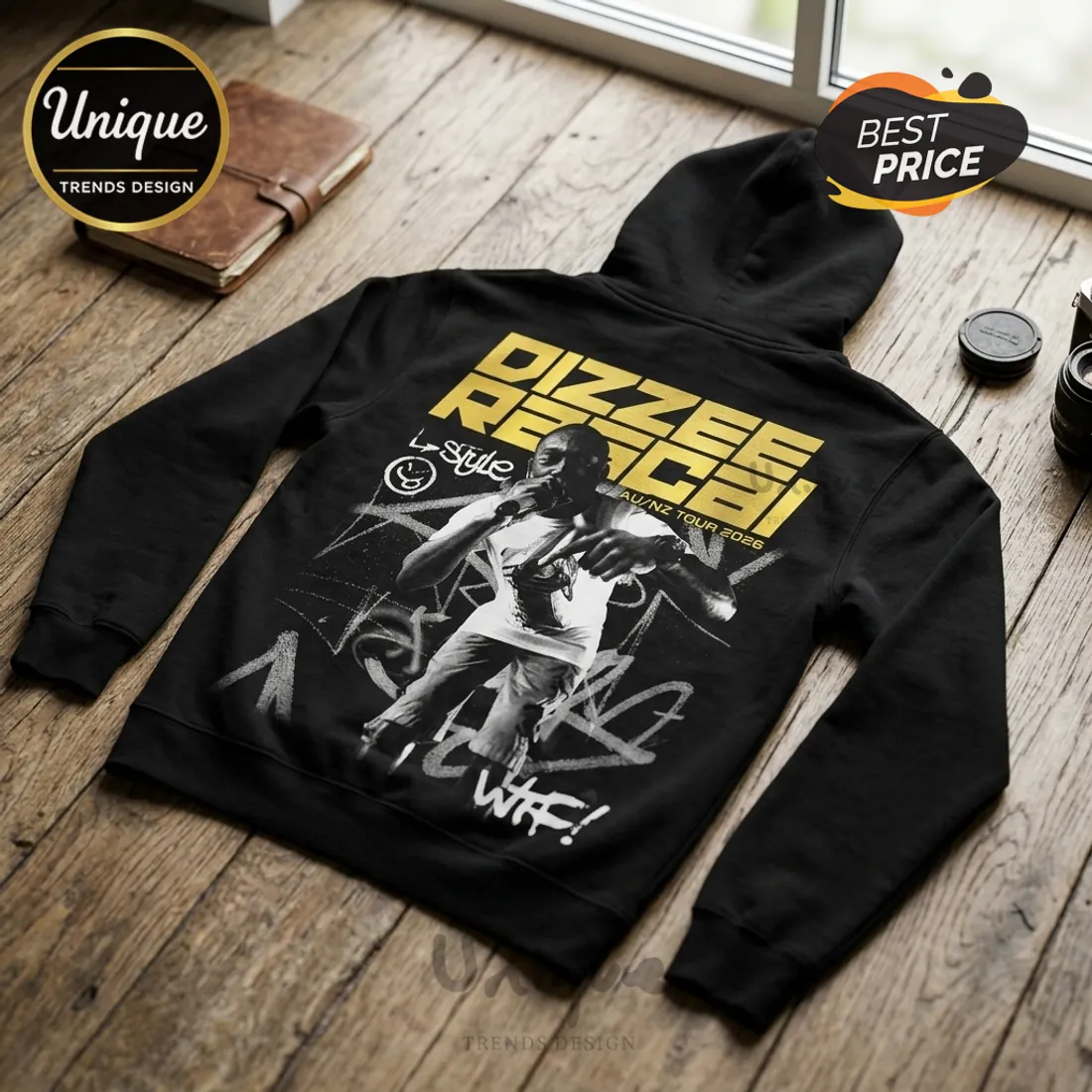 Dizzee Rascal We Want Bass AU NZ Tour Black Hoodie Dizzee Rascal We Want Bass AU NZ Tour Black Hoodie