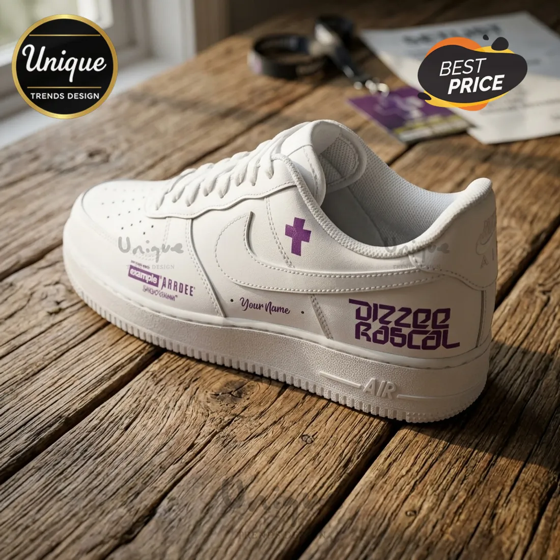 Dizzee Rascal We Want Bass White Air Force 1 Sneakers 2026 Dizzee Rascal We Want Bass White Air Force 1 Sneakers 2026