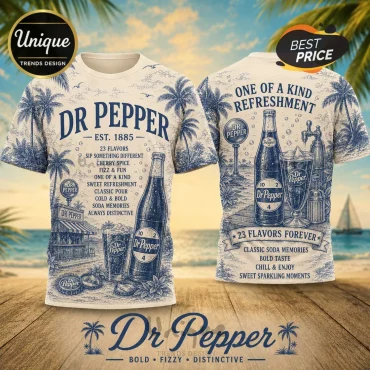 Dr Pepper Vintage Logo Blue Limited Edition T-Shirt