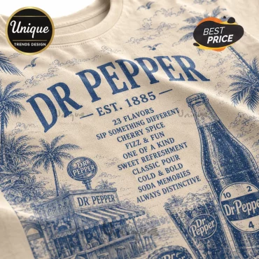 Dr Pepper Vintage Logo Blue Limited Edition T-Shirt