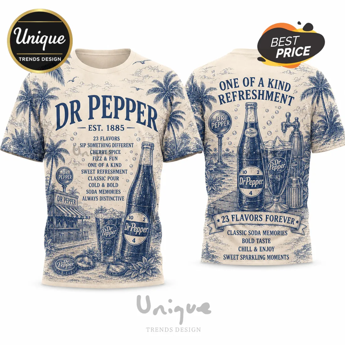Dr Pepper Vintage Logo Blue Limited Edition T-Shirt Dr Pepper Vintage Logo Blue Limited Edition T-Shirt