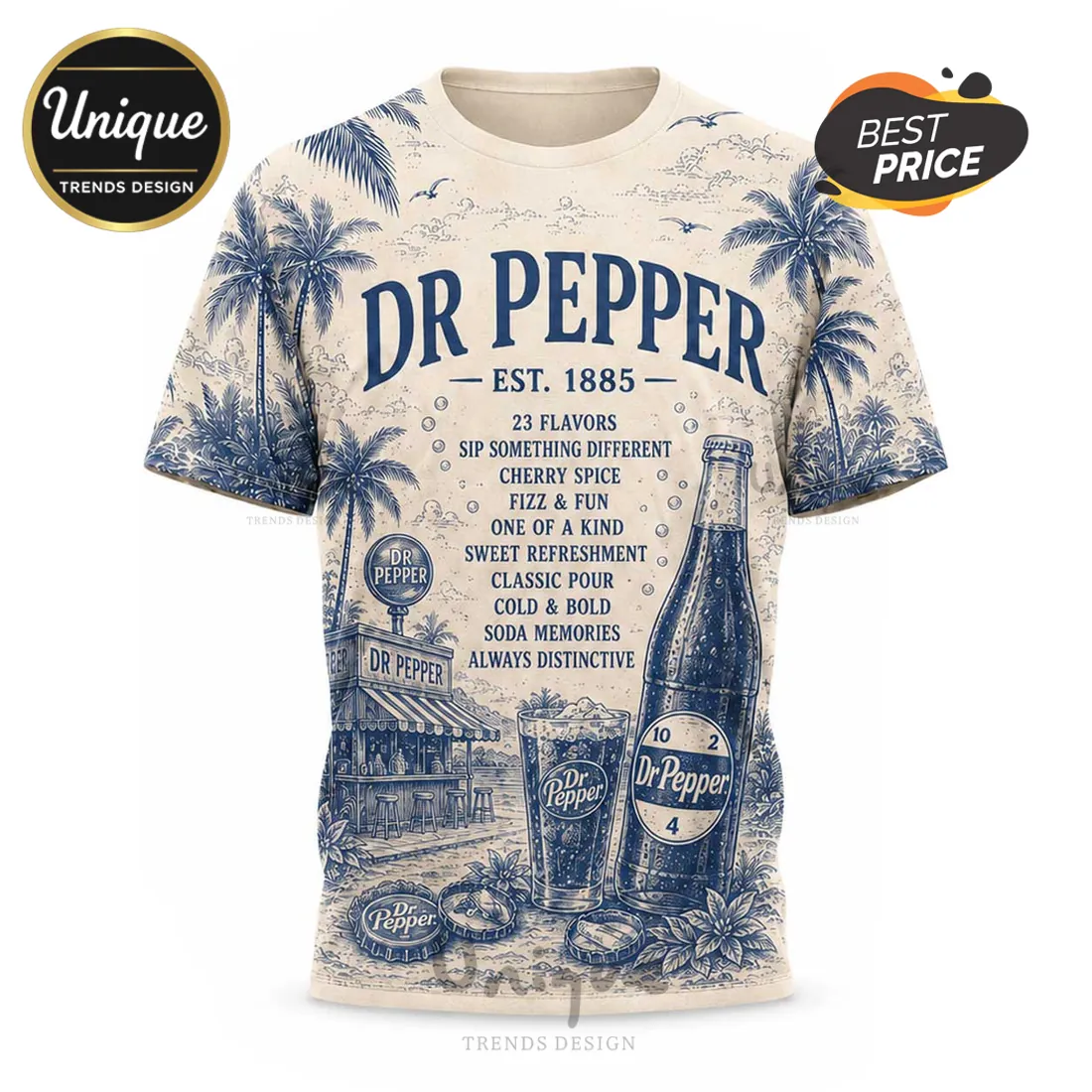 Dr Pepper Vintage Logo Blue Limited Edition T-Shirt Dr Pepper Vintage Logo Blue Limited Edition T-Shirt