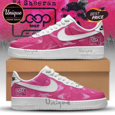 Ed Sheeran The Loop Tour Pink Air Force 1 Sneakers