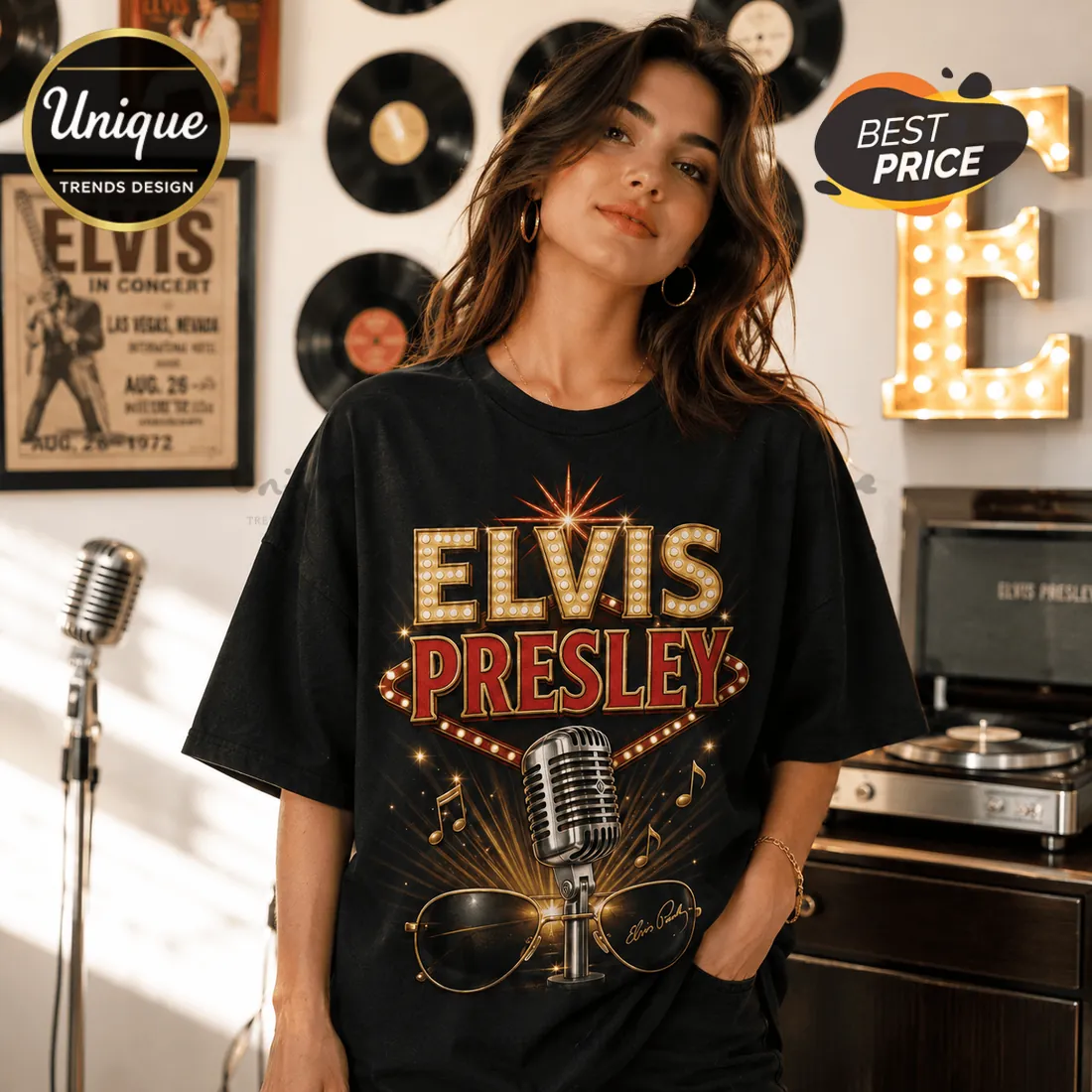 Elvis Presley Vintage Las Vegas Concert T-Shirt Elvis Presley Vintage Las Vegas Concert T-Shirt
