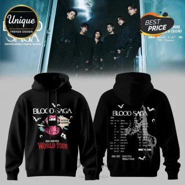 ENHYPEN Blood Saga 2026-2027 World Tour Black Hoodie