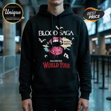 ENHYPEN Blood Saga 2026-2027 World Tour Black Hoodie