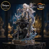 Final Fantasy IV 35th Anniversary Diorama Statue featuring Cecil Harvey in Paladin and Dark Knight forms on a base.