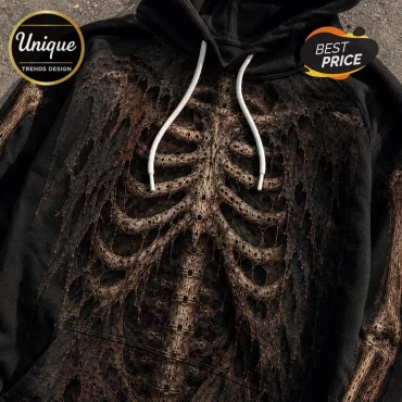 Freddy Krueger Skeleton Skull Black Hoodie