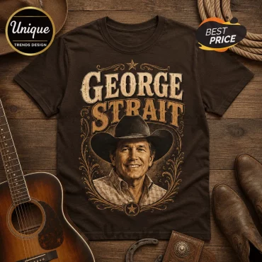 George Strait All Night Long Brown T-Shirt