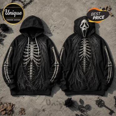 Ghostface Skeleton Costume Pullover Hoodie