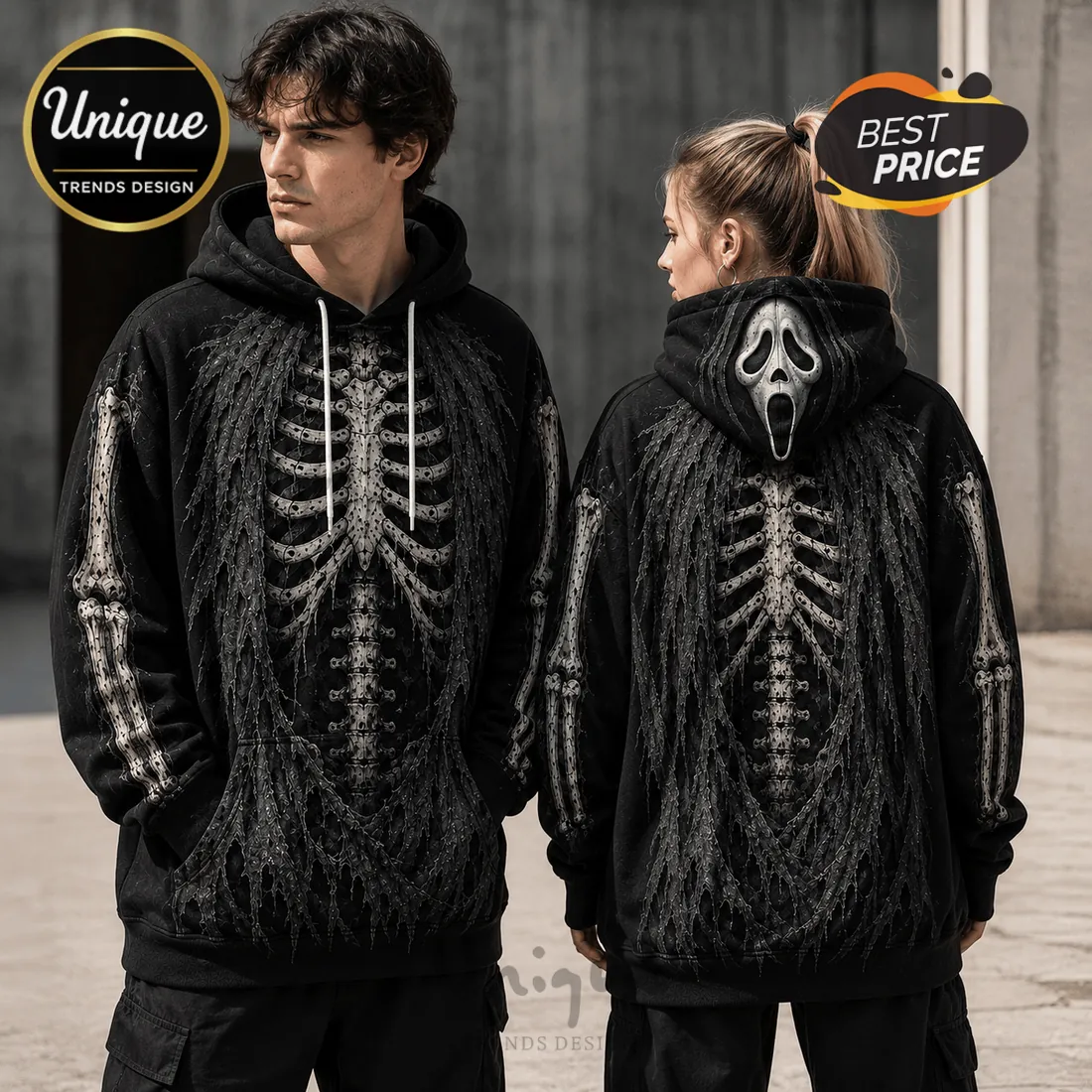 Ghostface Skeleton Costume Pullover Hoodie Ghostface Skeleton Costume Pullover Hoodie