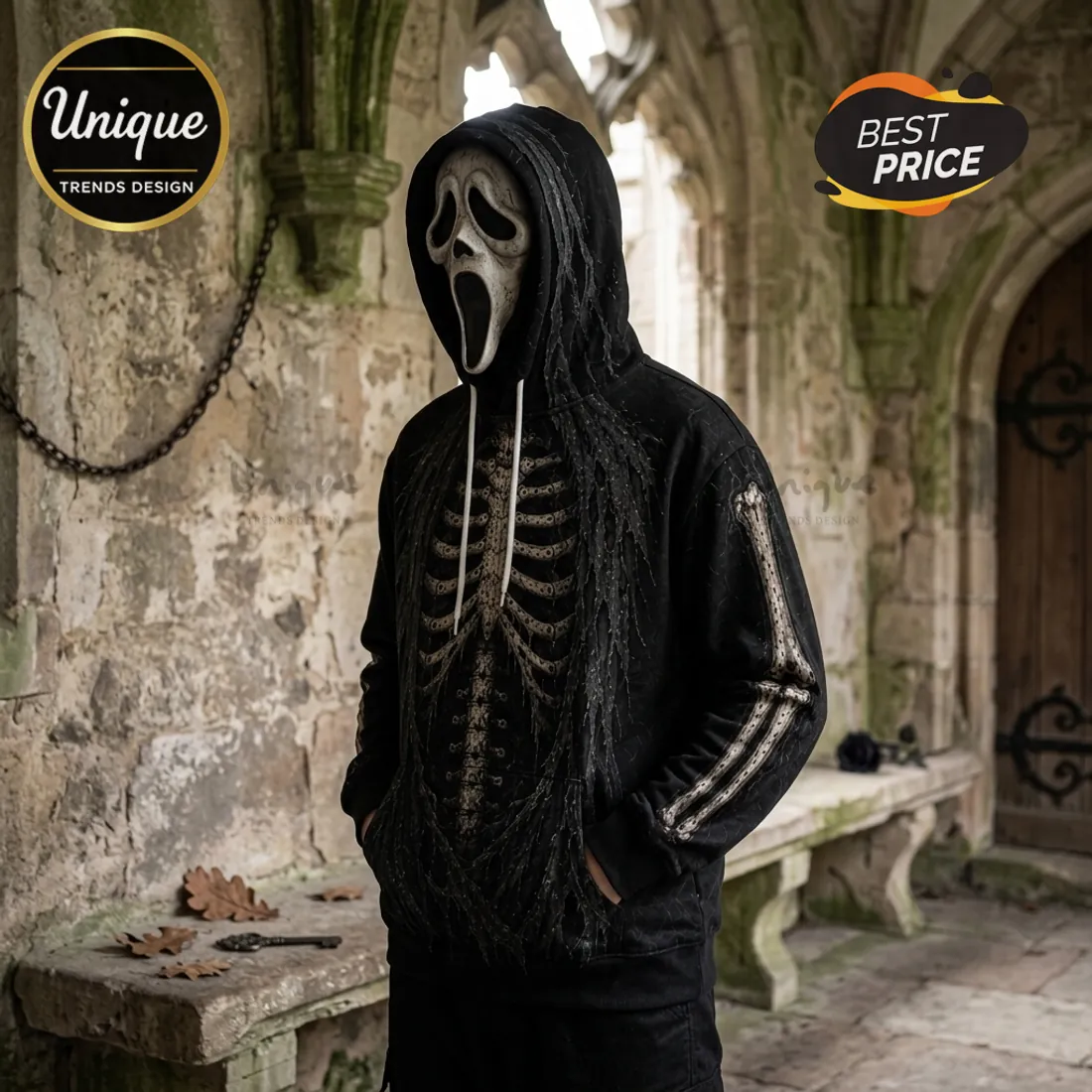 Ghostface Skeleton Costume Pullover Hoodie Ghostface Skeleton Costume Pullover Hoodie