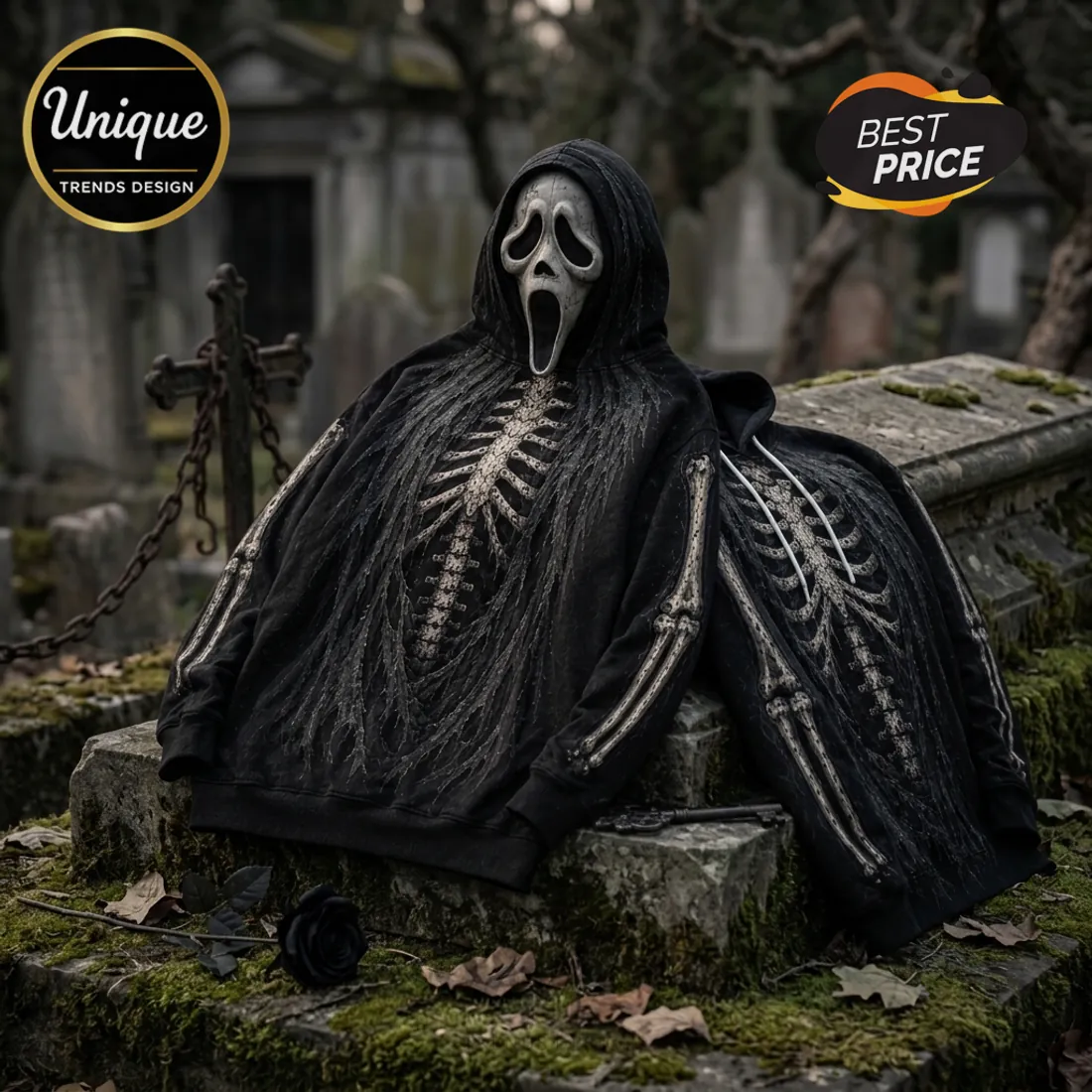 Ghostface Skeleton Costume Pullover Hoodie Ghostface Skeleton Costume Pullover Hoodie