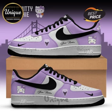 Golden State Valkyries x Hello Kitty Lavender Air Force 1 Sneakers