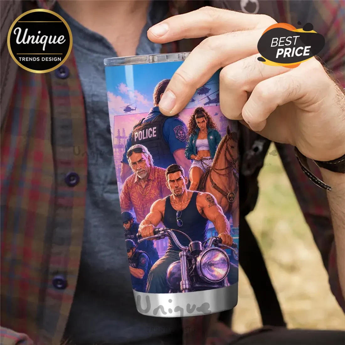 Grand Theft Auto VI Vice City Stainless Steel Tumbler Grand Theft Auto VI Vice City Stainless Steel Tumbler